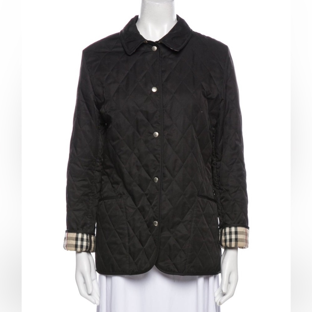 Black Burberry Quilted Women's Jacket